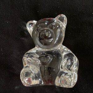 Clear Glass Teddy Bear Figurine - Home Accents